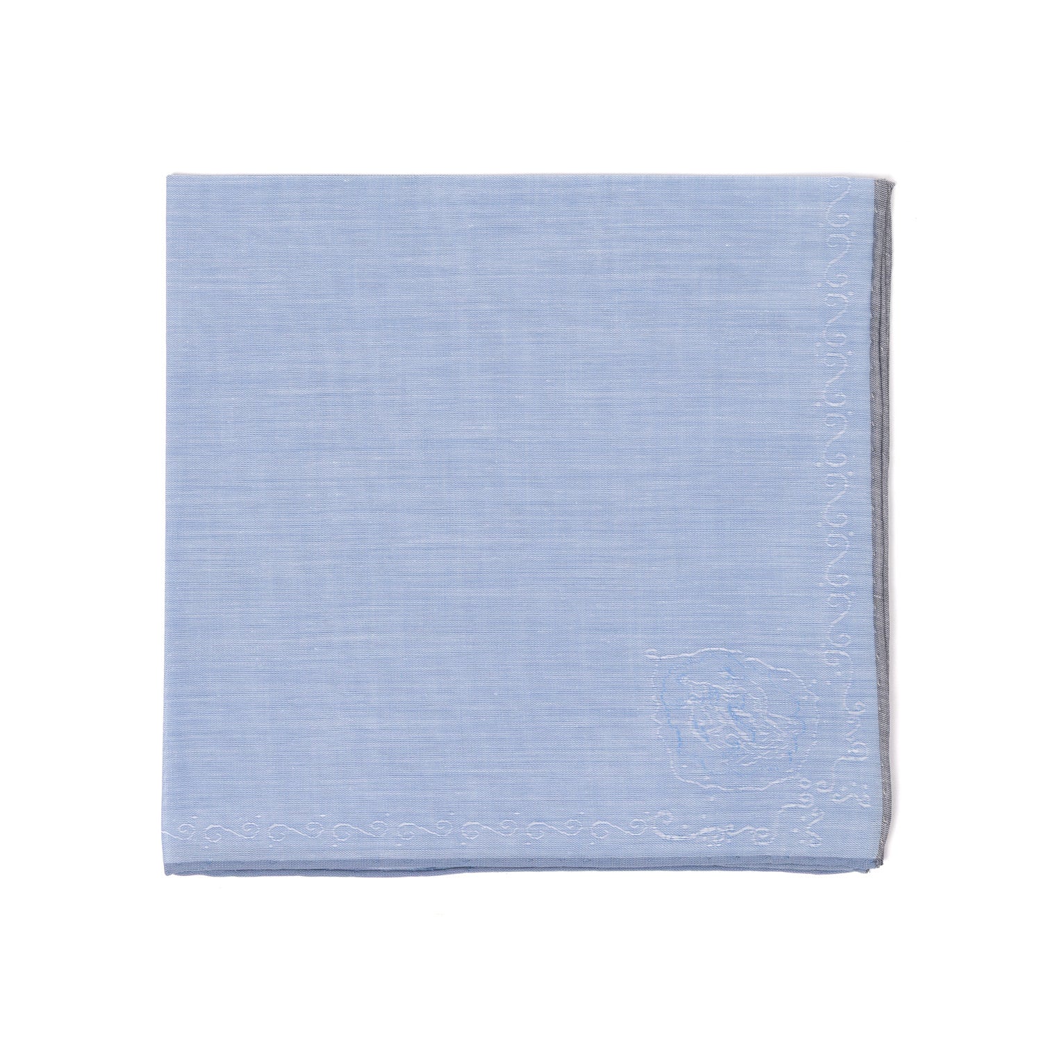 Einstecktuch "Vintage Jacquard 1960" aus reiner Baumwolle - Handrolliert